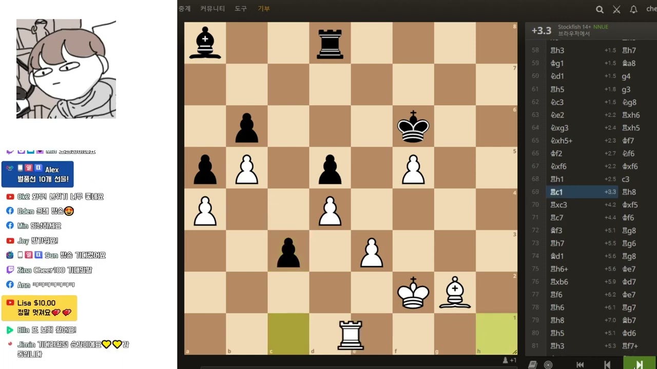 ai체스 치열한 수싸움 3800알파제로 vs 3779스톡피쉬