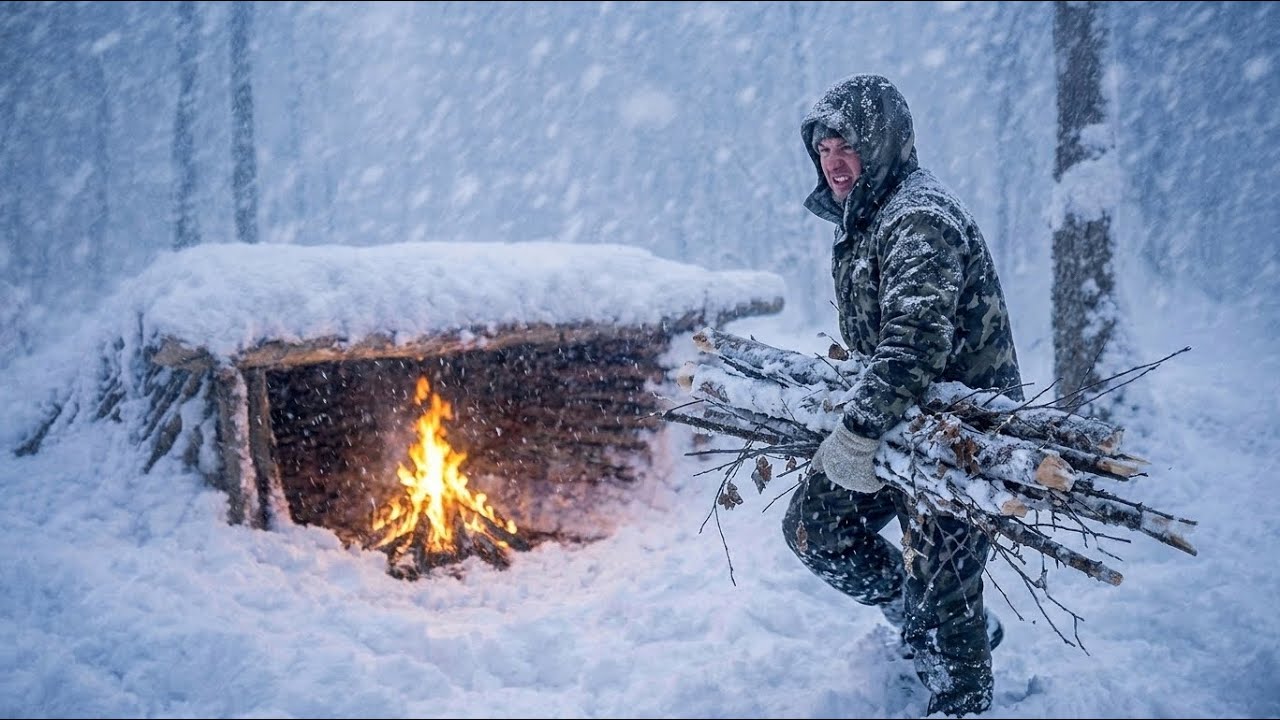 45 Hours Trapped in a -21&deg;C CRAZY Blizzard &ndash; No Tent, No Sleeping Bag | Extreme Winter Survival
