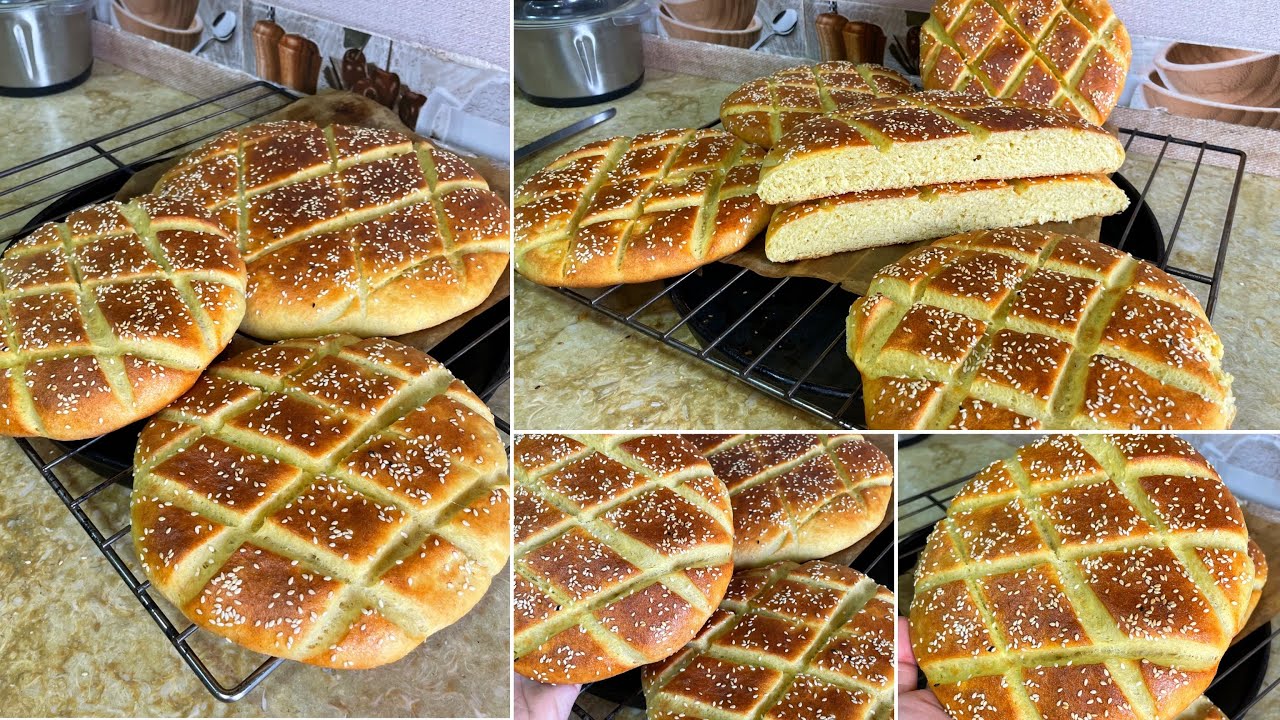 خبز دار بالسميد مبسس و طري و ما نحكيش على البنة و ريحة لي فيه😍🤌🏻