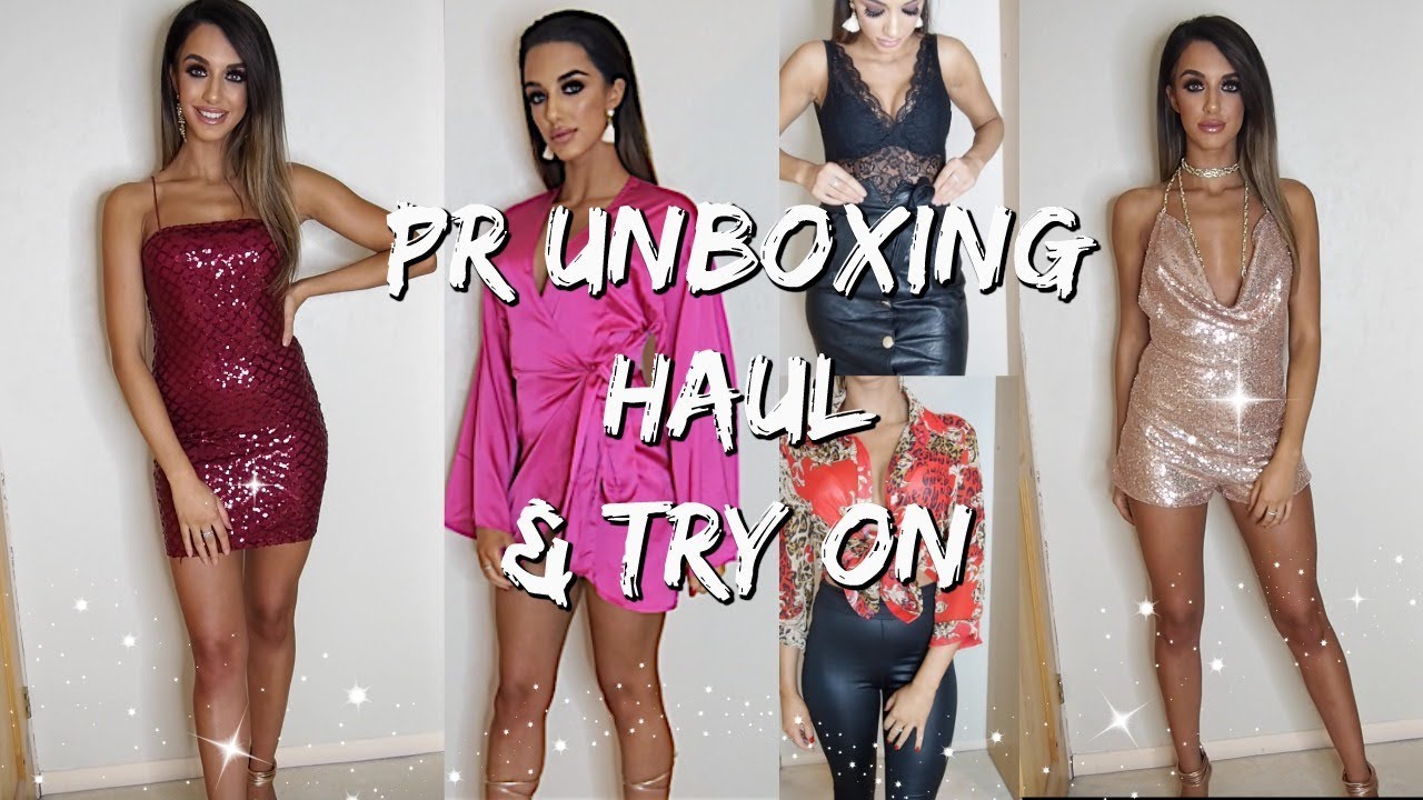 PR unboxing & try on haul ♥ PRETTY LITTLE THING, MISSBARDO, FEMME LUXE, DRESSMEZEE & so many more!