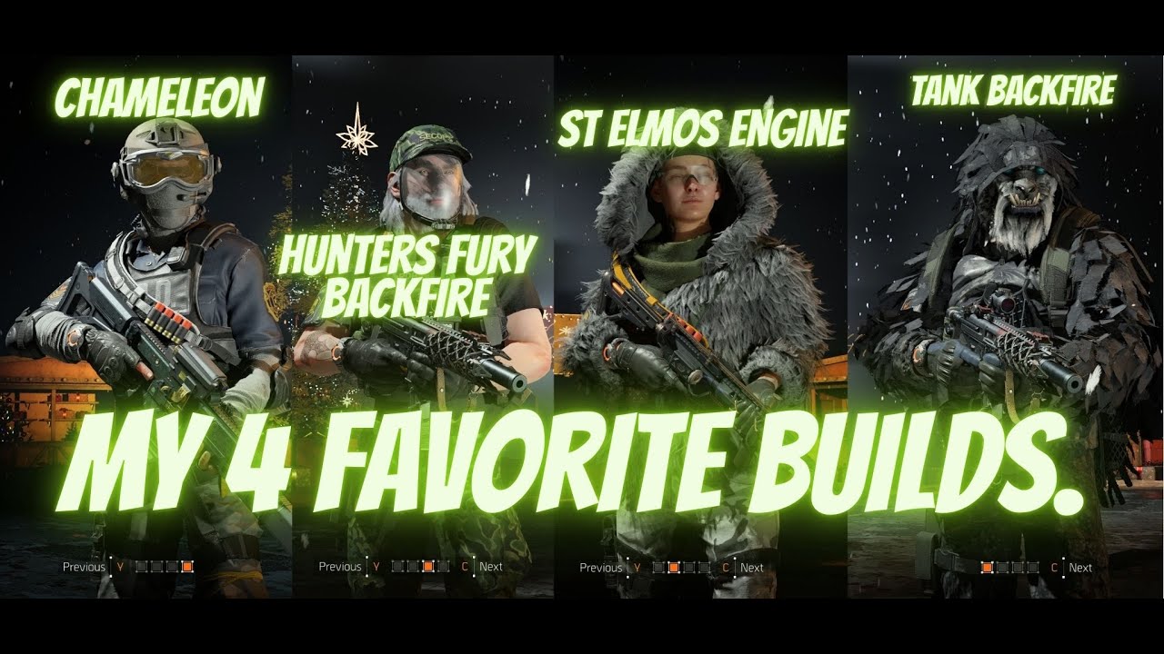 The division 2 my 4 favorite builds + Gameplay 10-24mega DPS!