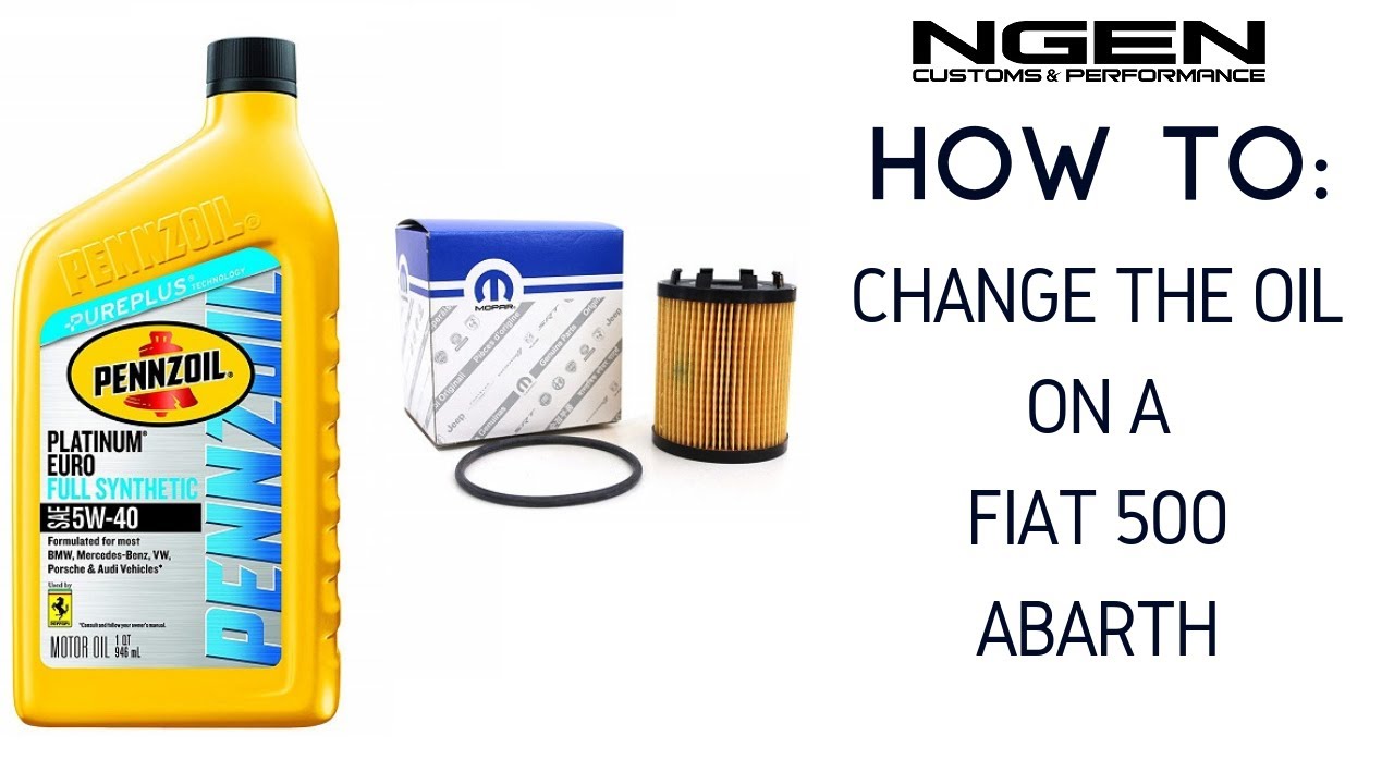OIL AND FILTER CHANGE on a Fiat 500 Abarth - HOW TO!