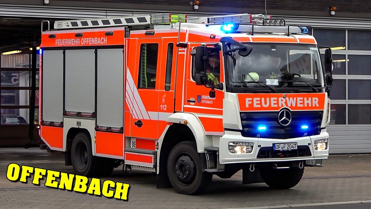 [NEUE HLF - aber ALTE Drehleiter!] - Feuerwehr OFFENBACH | Einsatzfahrt LÖSCHZUG & neues HLF 20