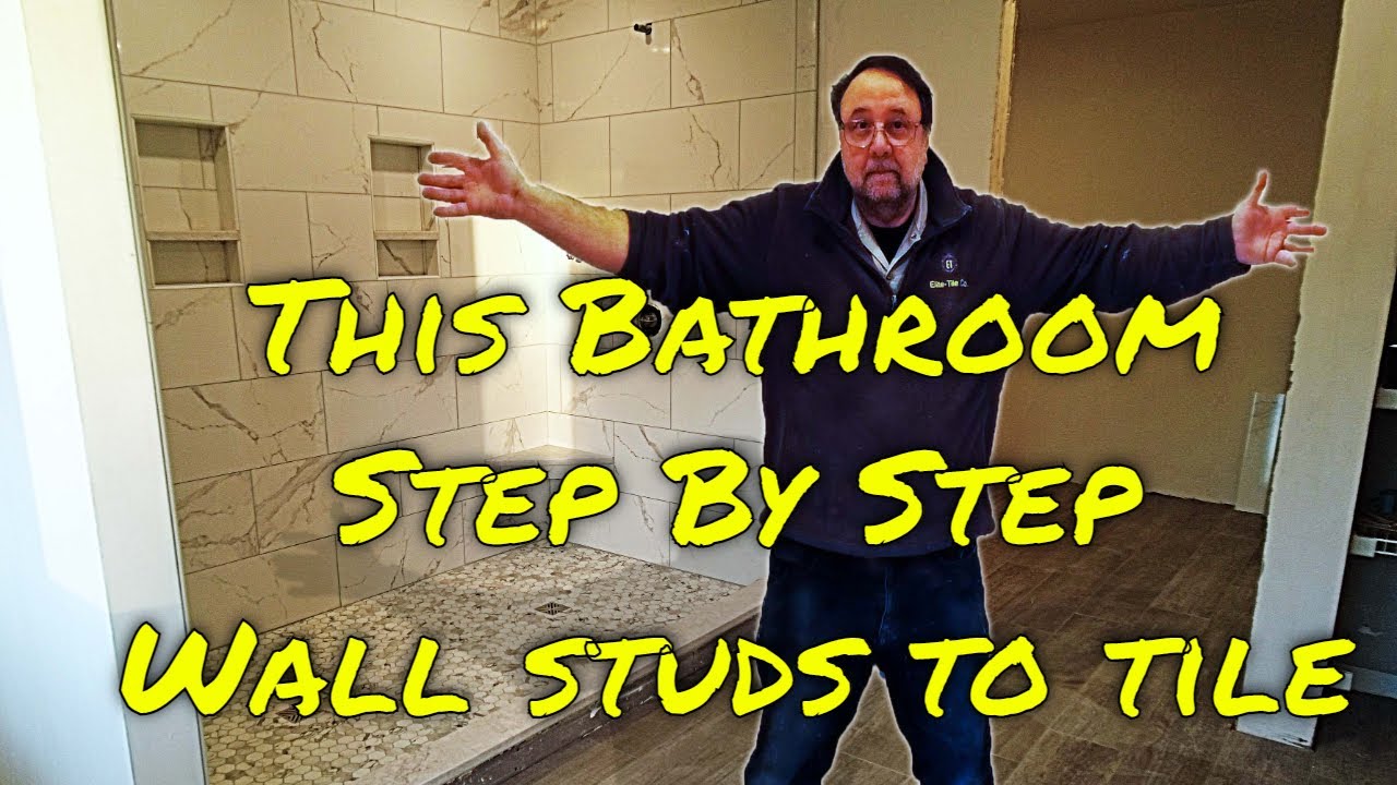 Big Main Bathroom install, from studs to finished tile and grout.