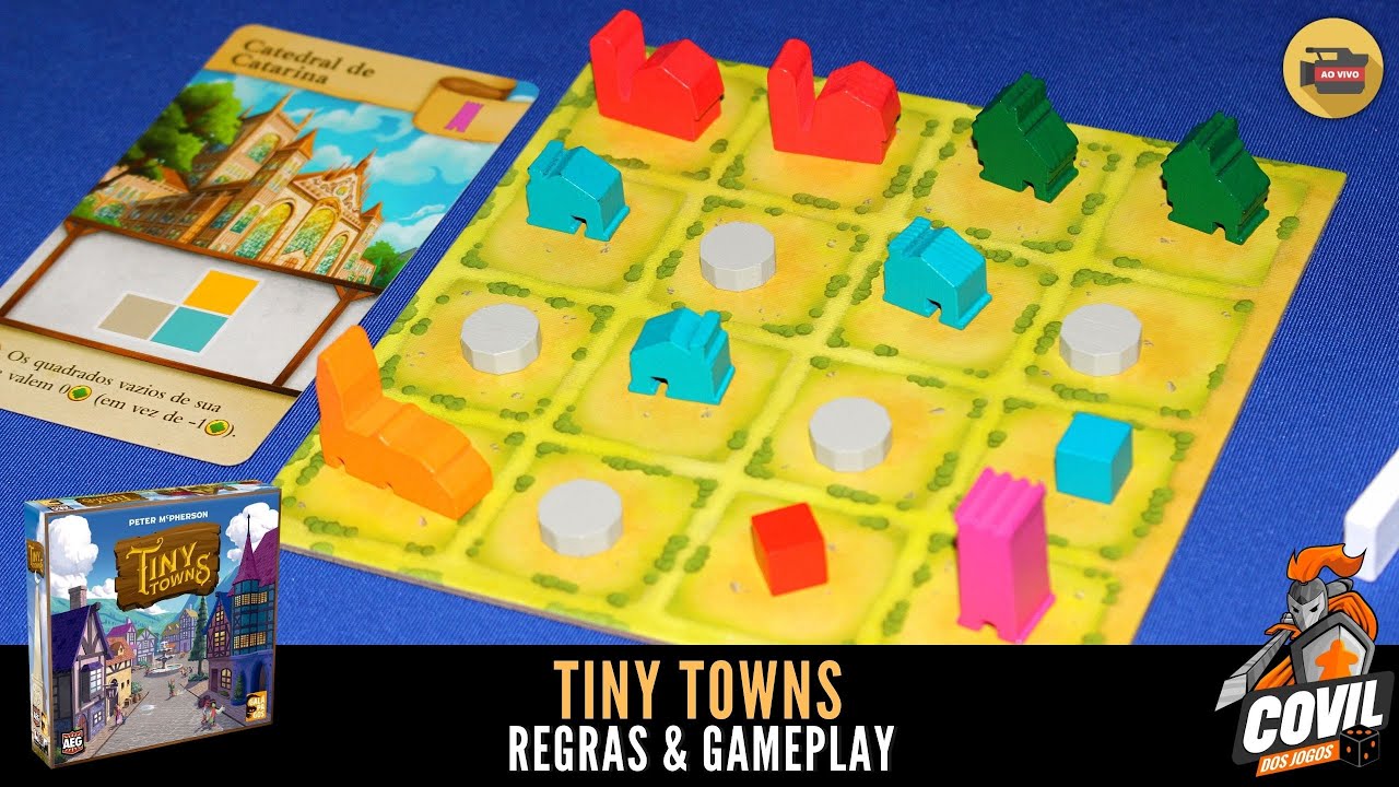 Tiny Towns -  Regras  e Gameplay Ao Vivo