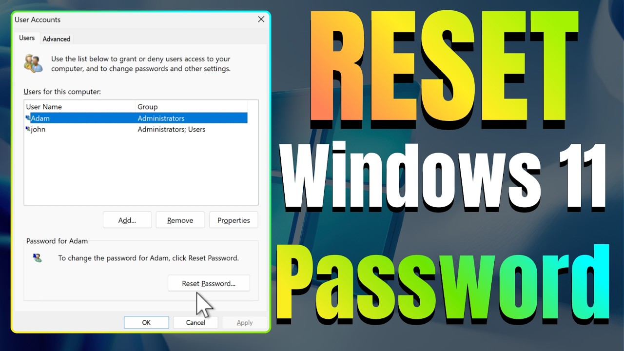 Windows 11 заблокирована? Сброс пароля без каких-либо загрузок.