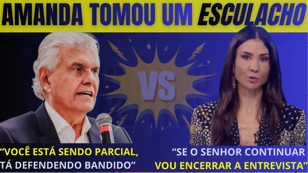 SURTOU! Caiado HUMILHA Amanda Klein ao vivo em entrevista no UOL.
