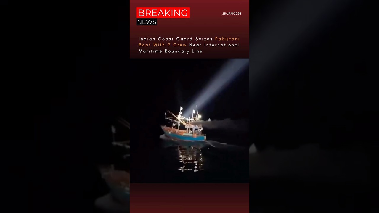 Indian Coast Guard 💪Seizes Pakistani Boat With 9 Crew 