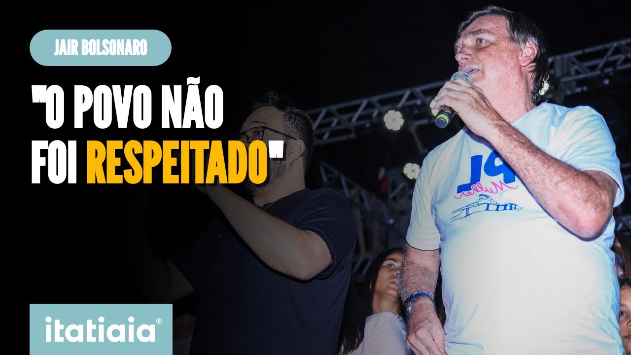 BOLSONARO QUESTIONA VITÓRIA DE LULA NAS ELEIÇÕES: 