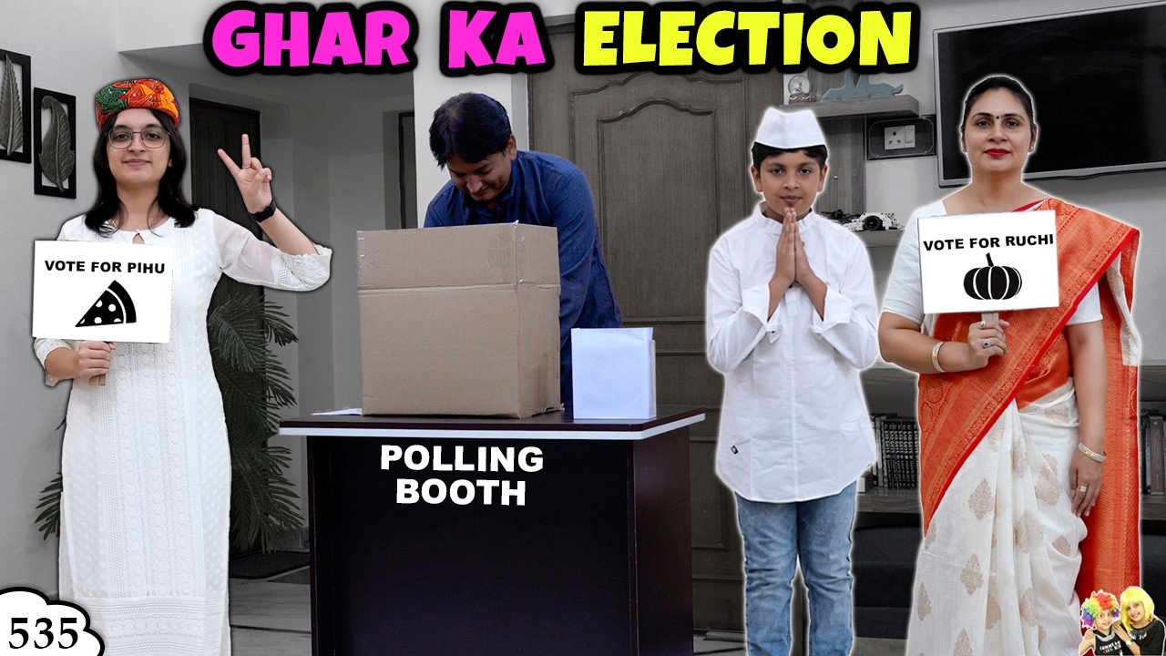 GHAR KA ELECTION | Ep 535 | Voting for Home PM | Comedy Family Movie | Aayu and Pihu Show
