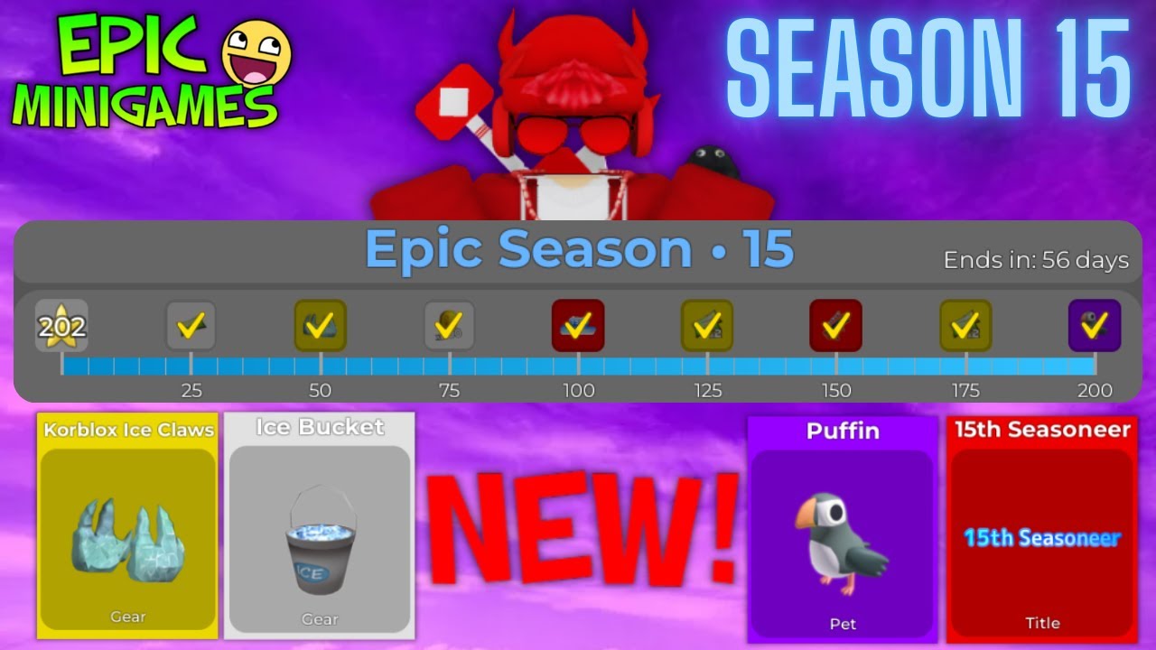 Обновление 15-го сезона Roblox Epic Minigames!