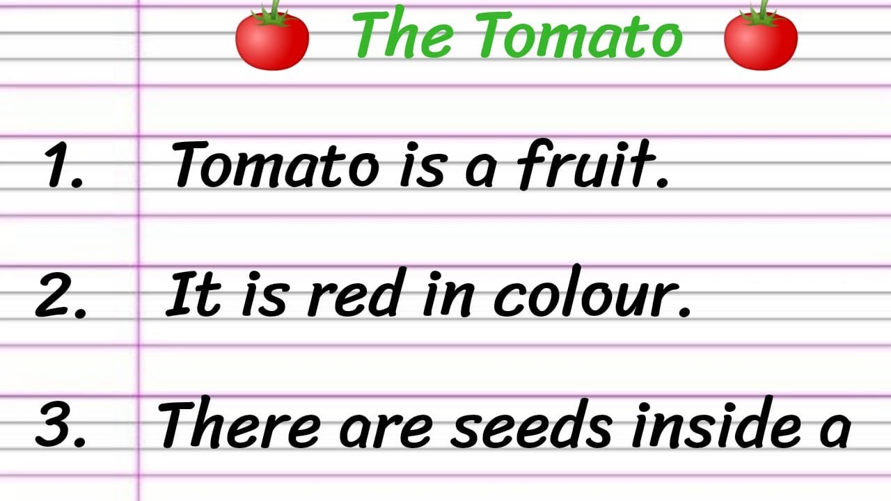 Tomato Essay in English 10 Lines || Few Lines on Tomato