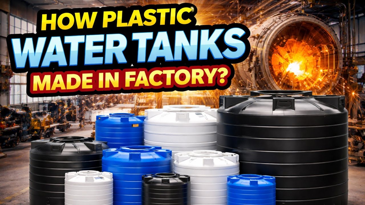 How Plastic Water Tanks are Made in the Factory! पानी की टंकी फैक्टरी में कैसे बनाई जाती हैं!