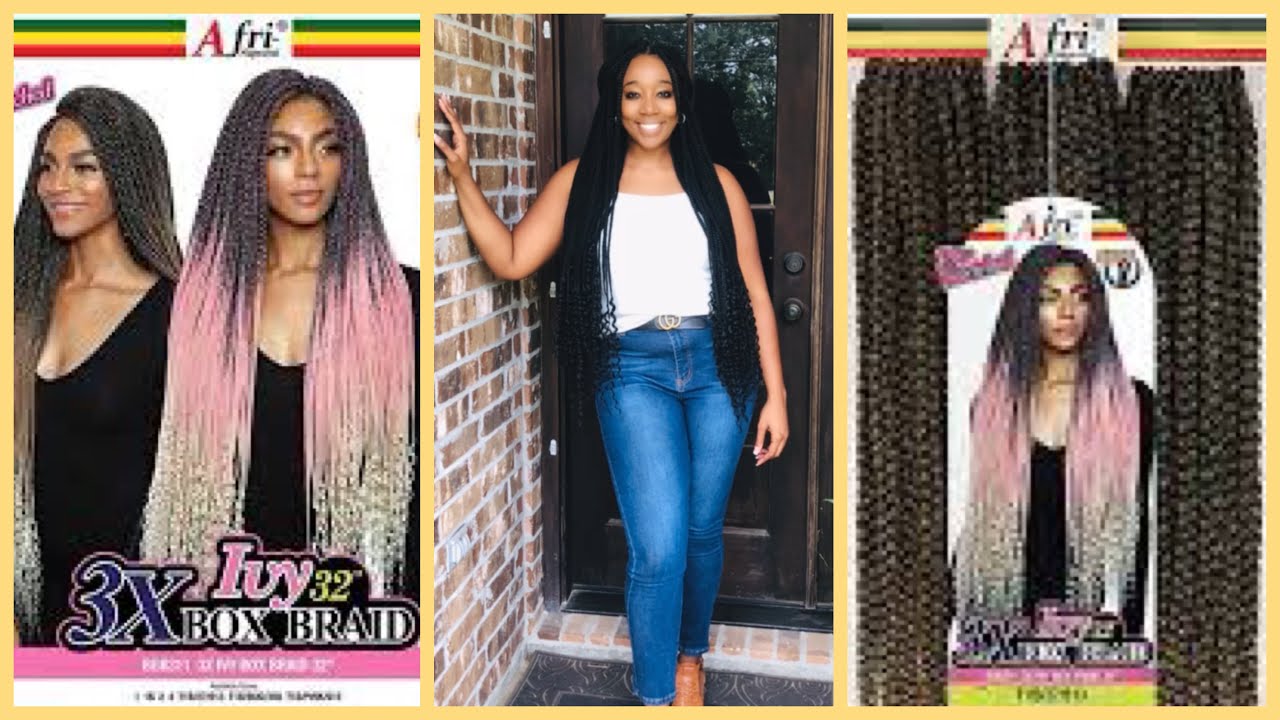 EASY BOX BRAIDS (BEGINNER FRIENDLY) | Mane Concept Afri-Naptural 3x Ivy Box Braid 32&rdquo; Crochet Hair