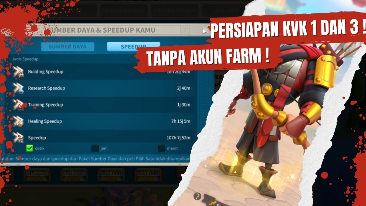 PERSIAPAN KVK 1 DAN 3 TANPA AKUN FARM ! AMAN BGT | GA SEMUA KVK ITU WAR ADA RECOVERY JUGA !
