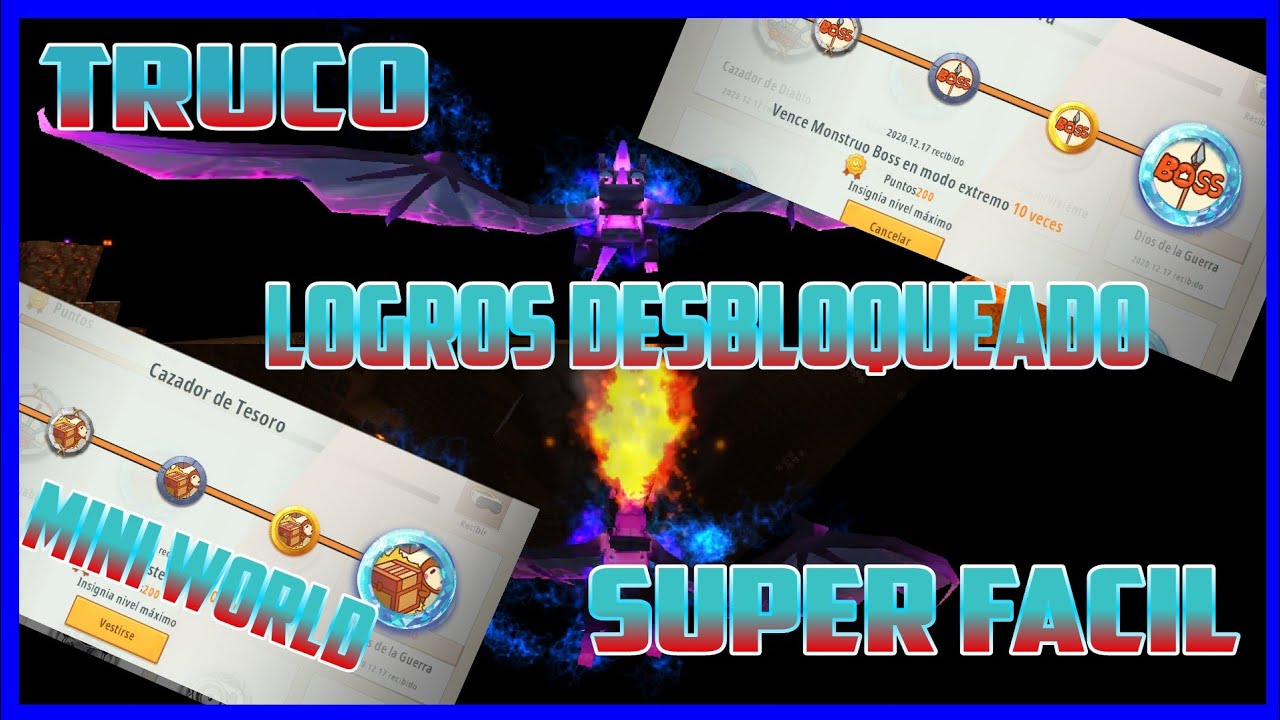 Truco para desbloquear logros de perfil súper fácil en Mini World