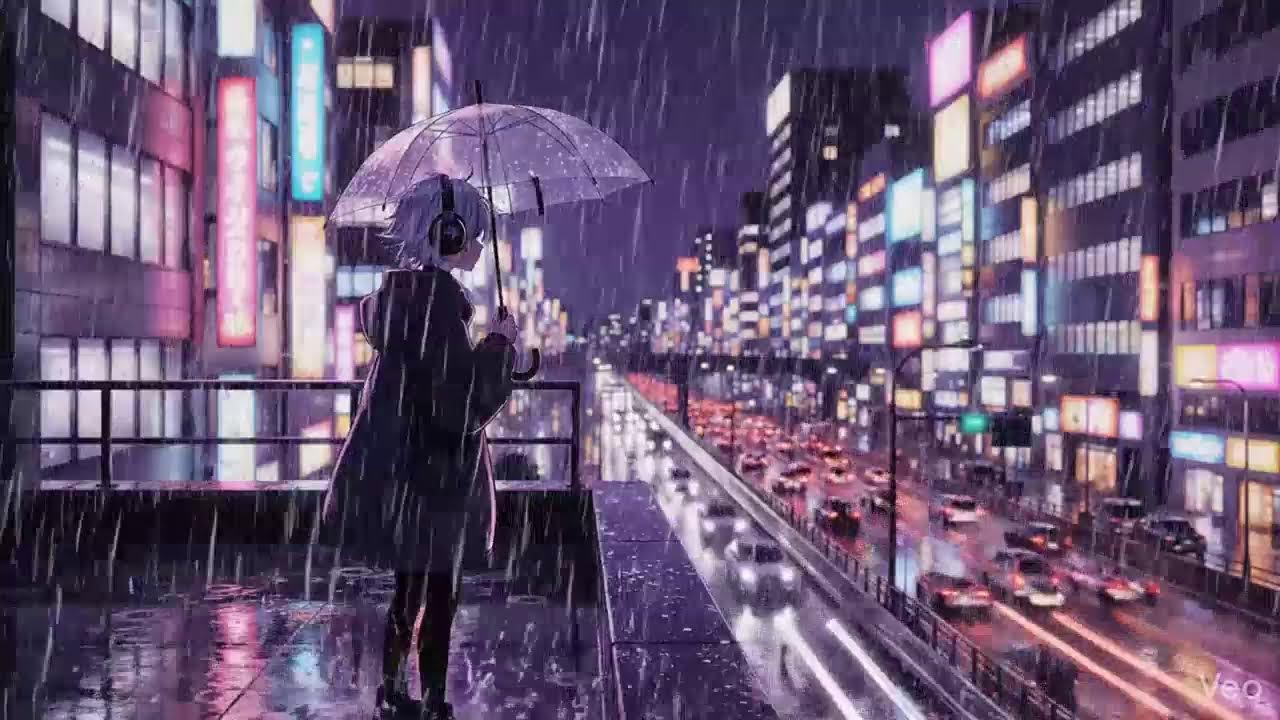 Rainy Night Lofi 🌧️ Japanese Neon City | Chillhop Study Beats