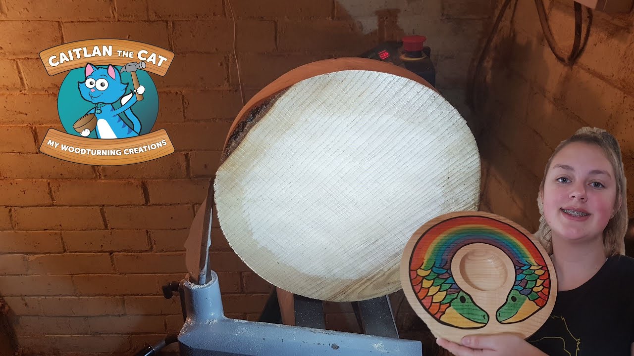 Woodturning | Rainbow Snake Ash Platter - GCSE Art Project 1