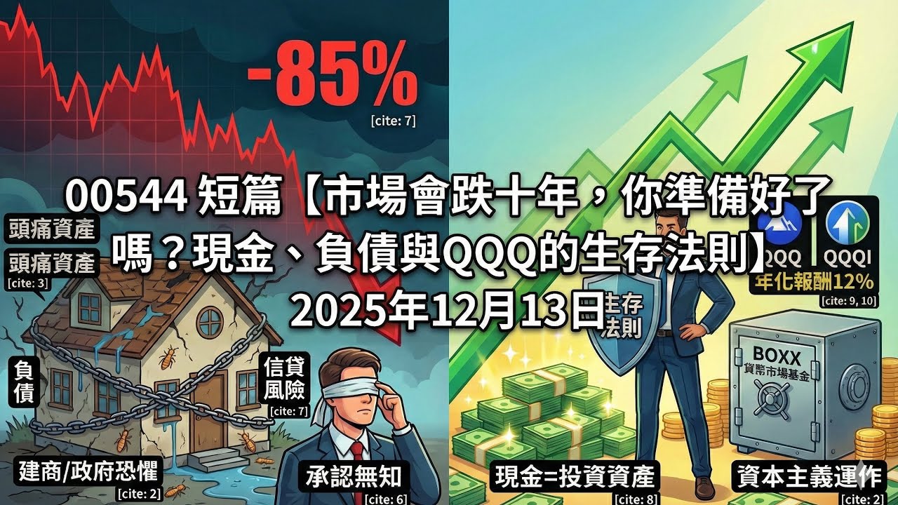 00544 【市場會跌十年，你準備好了嗎？現金、負債與QQQ的生存法則】2025年12月13日