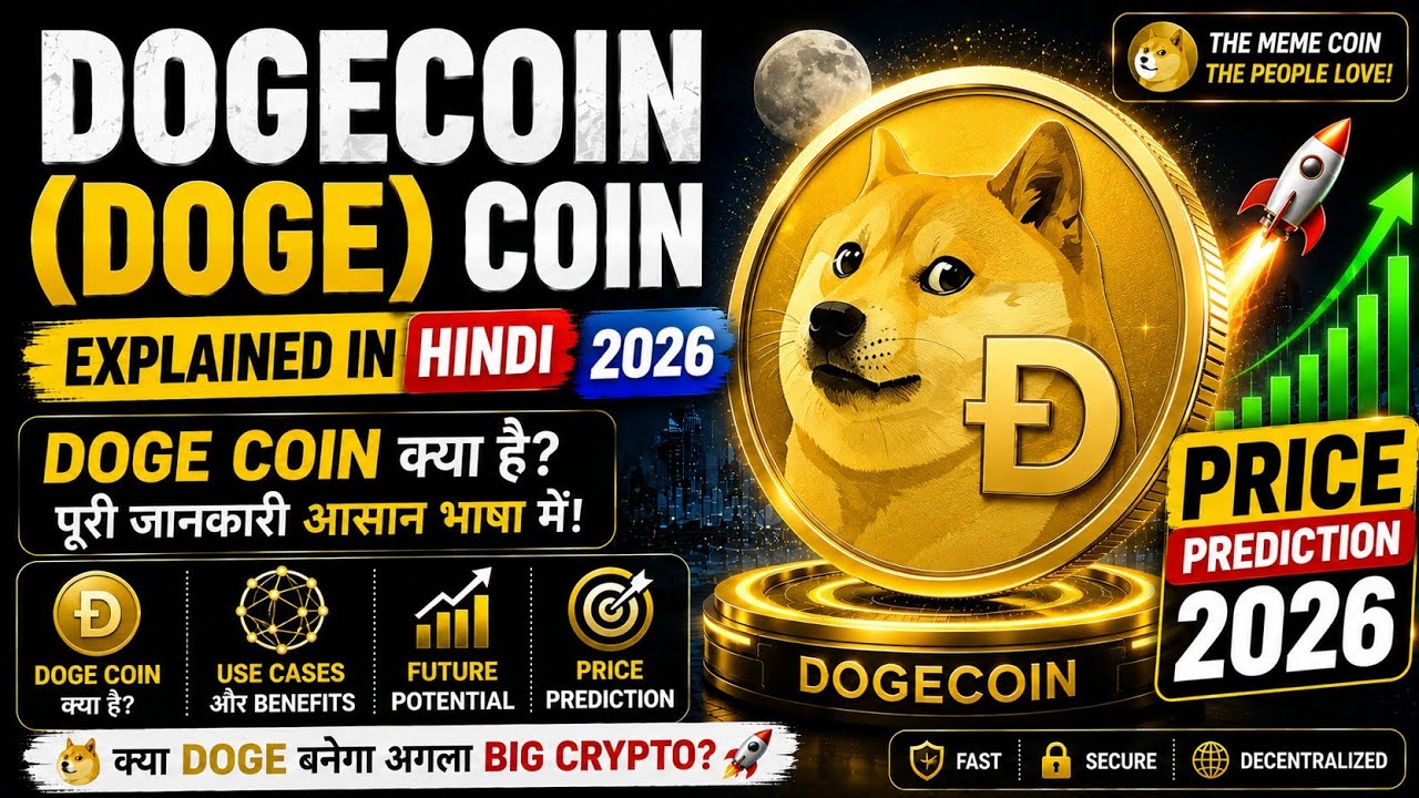 Dogecoin (DOGE) Coin Explained in Hindi 2026 | DOGE Coin Kya Hai? Future & Price Prediction