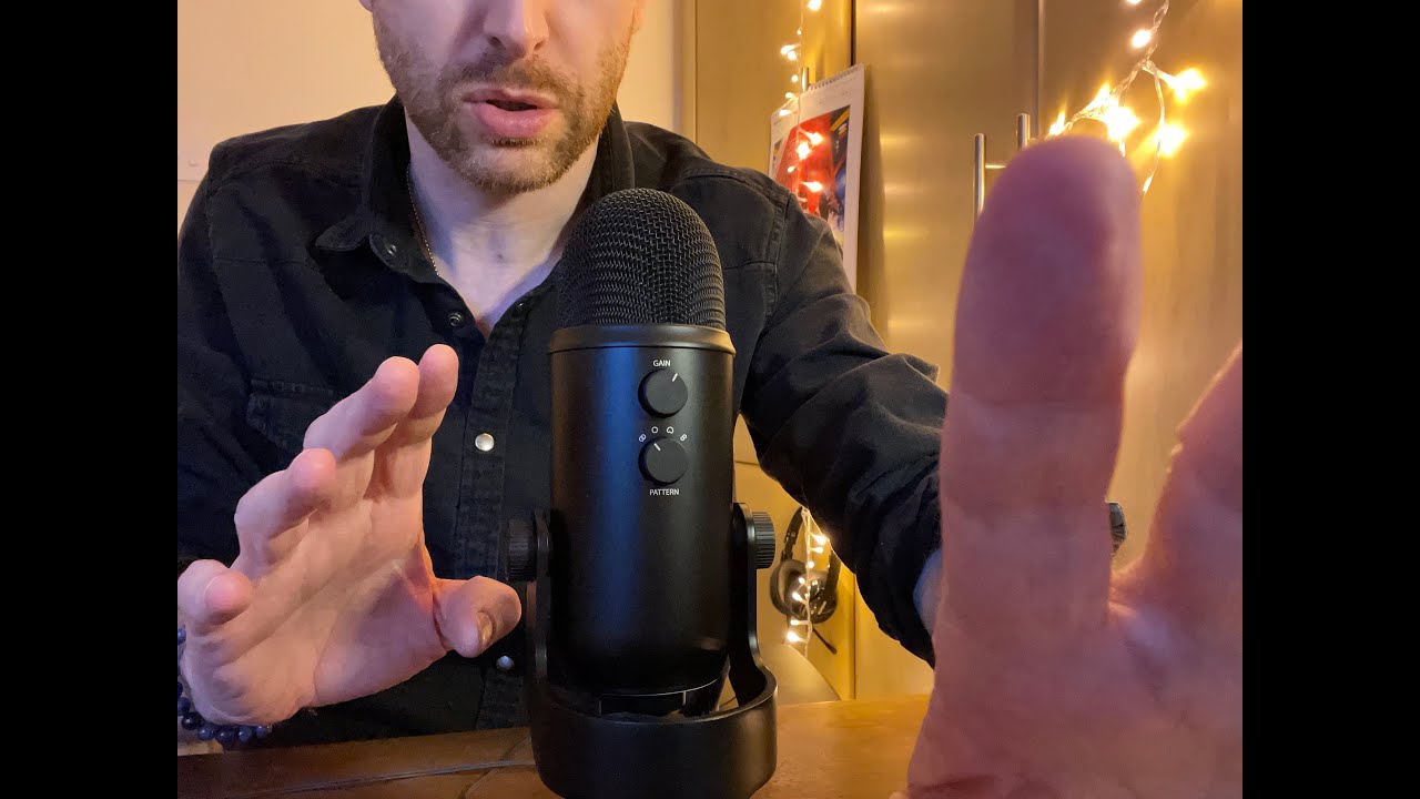 ASMR tounge clicks, finger fluttering, whispers