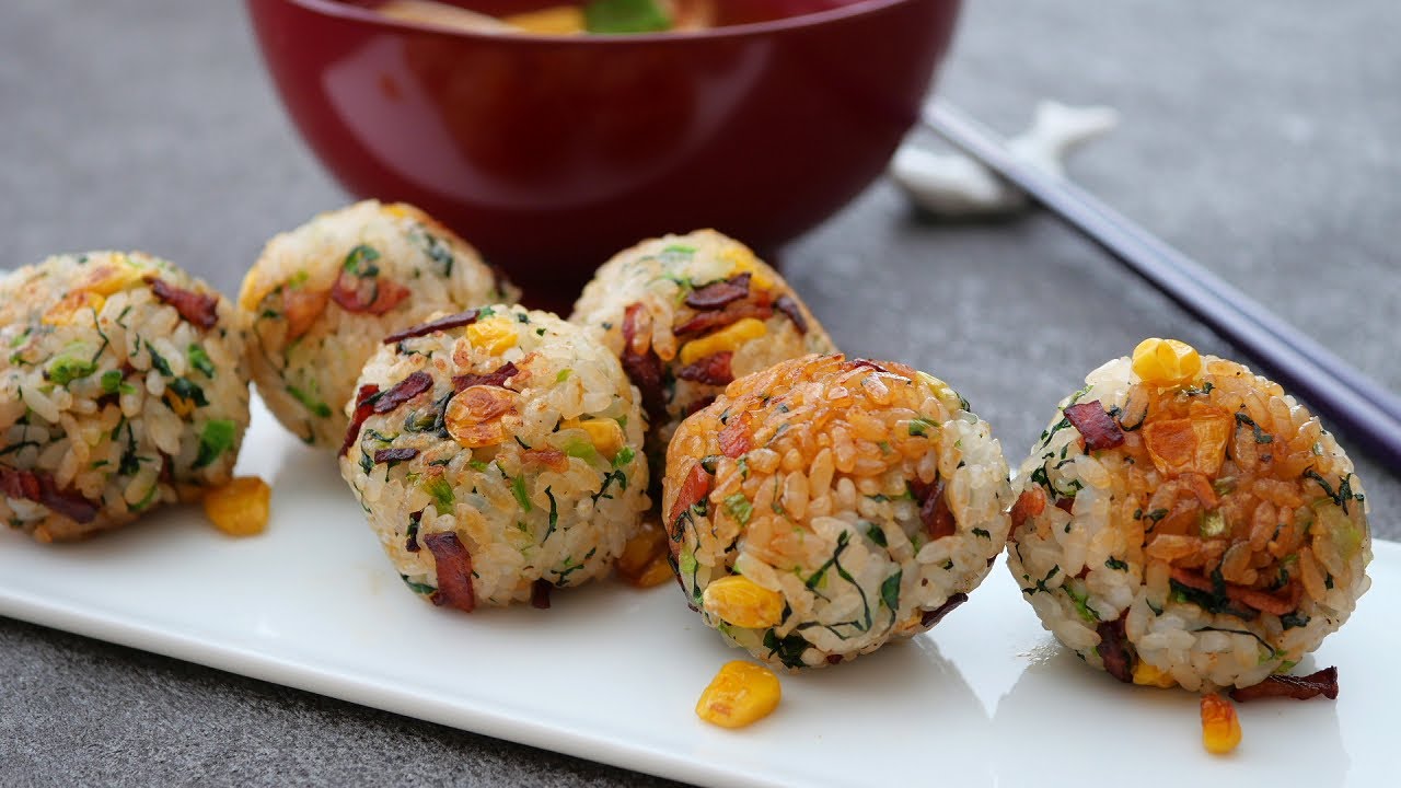 「まるめし」醤油しみしみ♡フライパンで焼くころころ焼きおにぎり | Grilled rice balls in a frying pan