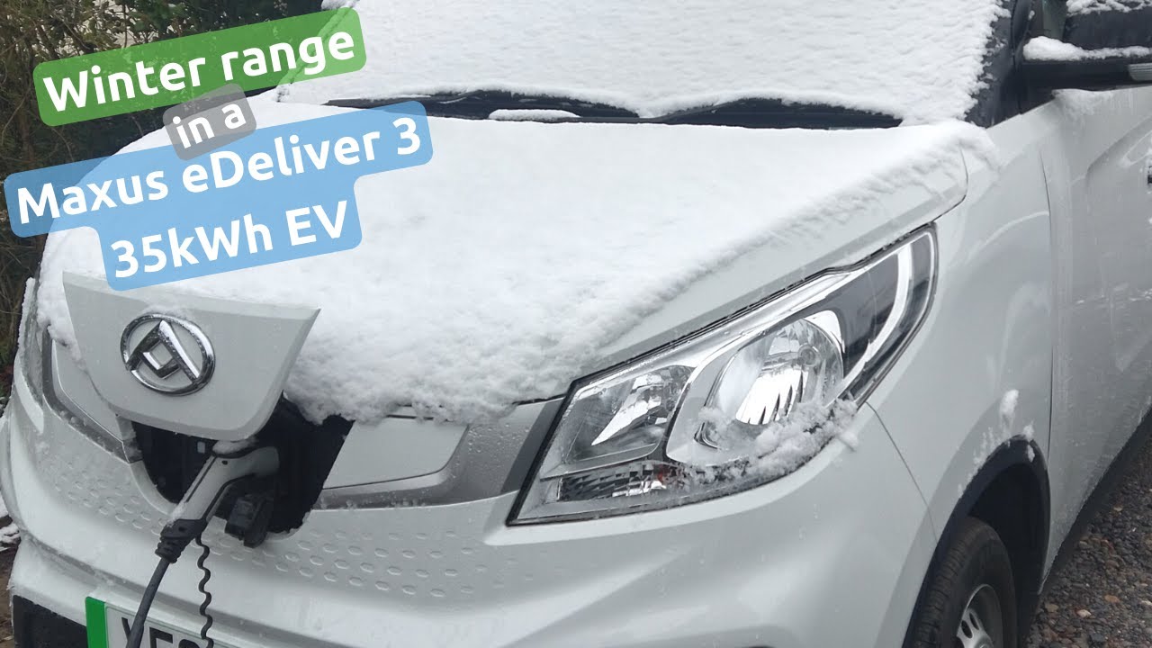 Зимний запас хода на электрофургоне Maxus eDeliver 3 (EV30) с аккумулятором меньшей емкости 35 кВт·ч
