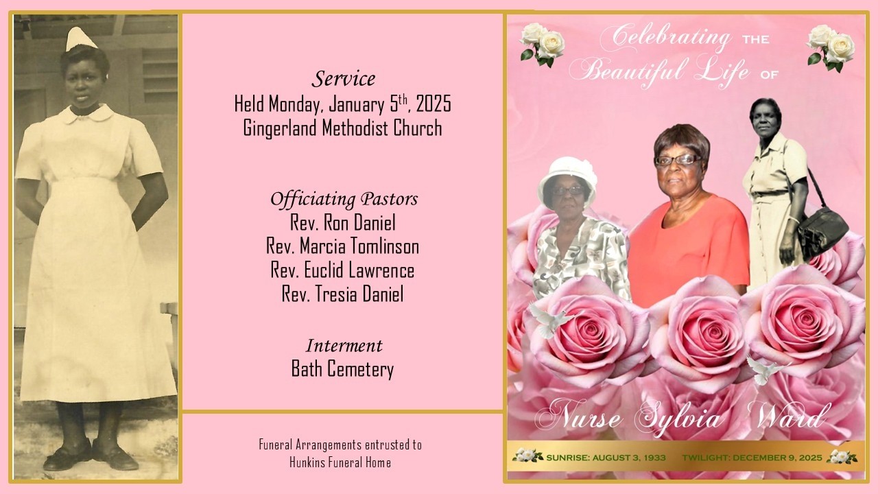 EDITED Service | Celebrating the Beautiful Life of Nurse Sylvia Ward held January 05, 2025