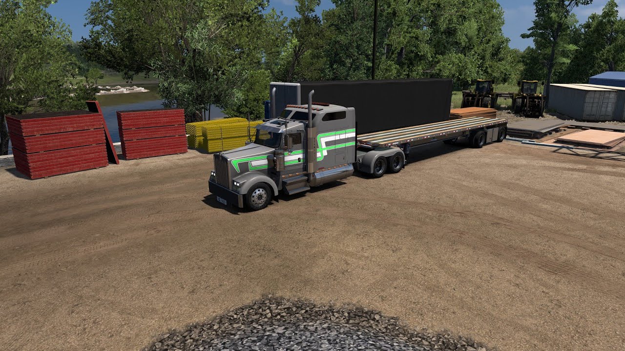 ATS 1.57 | Ruda HighWay Killer W900 trucking through the night | ASMR