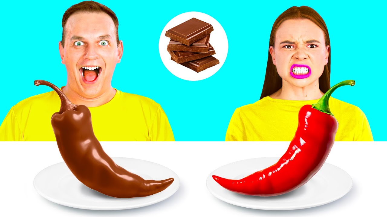 Челлендж. Шоколадная Еда vs Настоящая еда | Кухонные Лайфхаки и Хитрости от Crazy DO