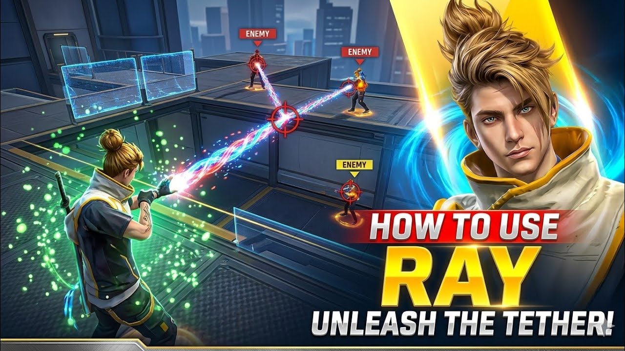 How to use new RAY character || Free fire New character Ability Full details