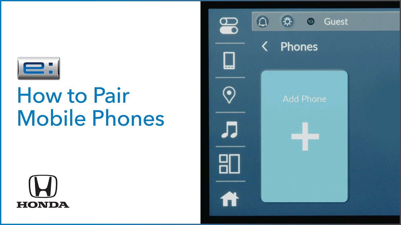 Honda Prologue I How to Pair Mobile Phones