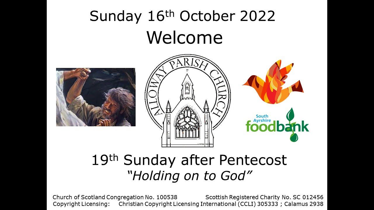 Alloway Parish Church Service - Sunday, 16th October 2022 (Live-stream)