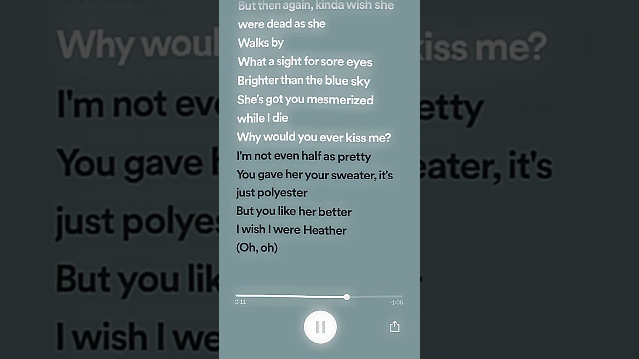 heather [why would you ever kiss me? im not even half as pretty] - conan gray (sped up)┊serein.