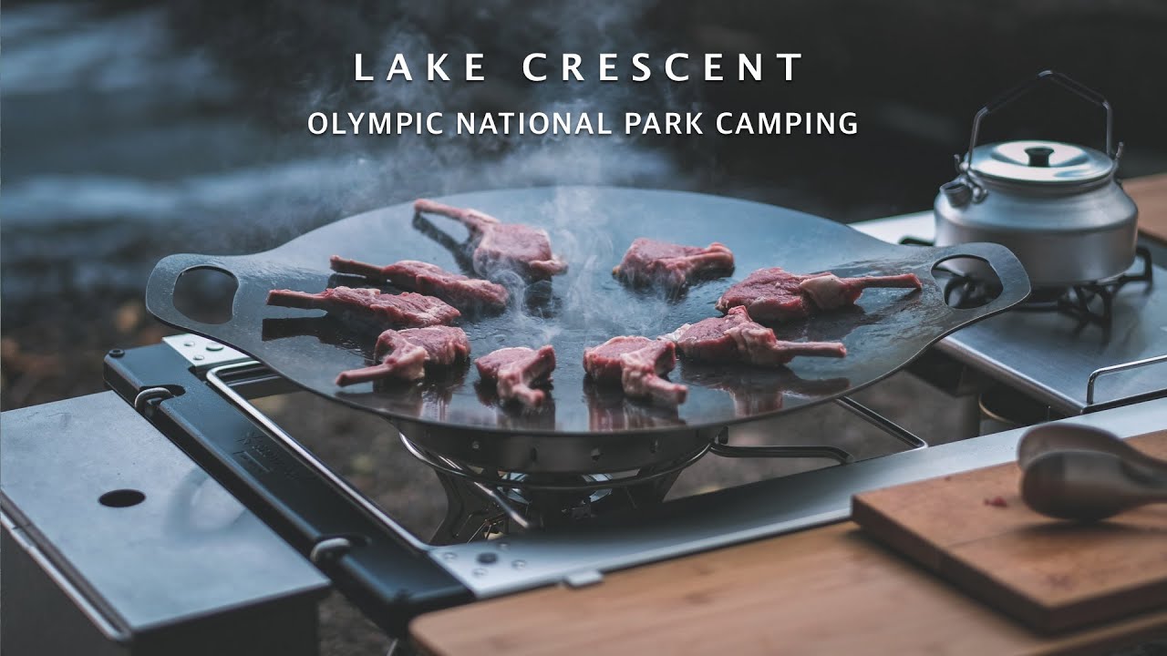 Lake Crescent, Olympic National Park Camping / Camping foods / Snow Peak IGT, Alpha Breeze Tent / 4K