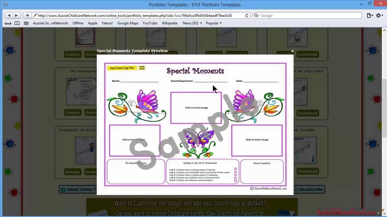 Child Portfolio Templates Video Tutorial - Online EYLF Tools