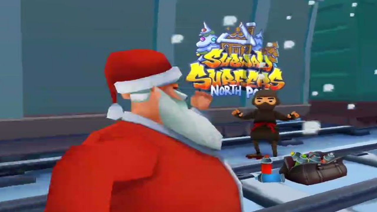 Subway Surfers Gameplay  HD NORTH POLE thanks giving P1388متصفحي مترو الانفاق Tua5