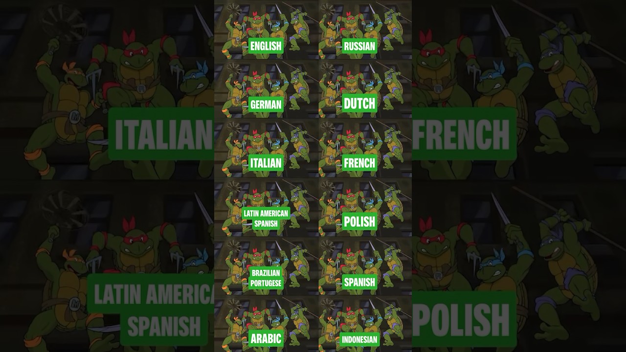 Ninja Turtles saying Cowabunga in EVERY Language! 🐢 | TMNT