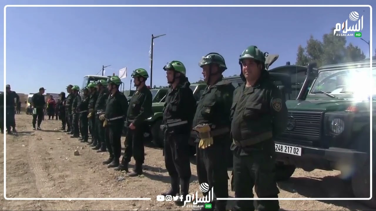 🔴#برج_بوعريريج : مناورة تطبيقية محكاة لحريق غابة  بسيدي مبارك