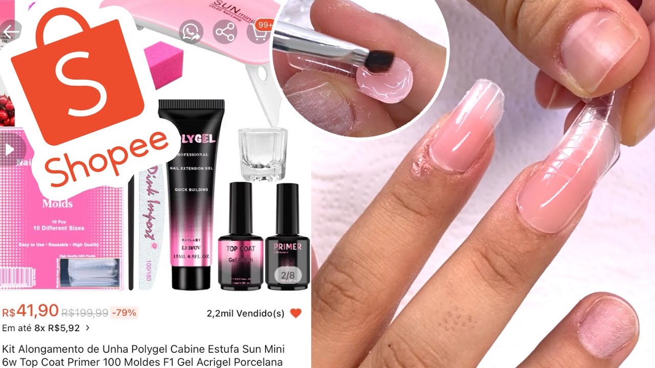 KIT DE POLYGEL MAIS BARATO DA SHOPEE - É BOM?