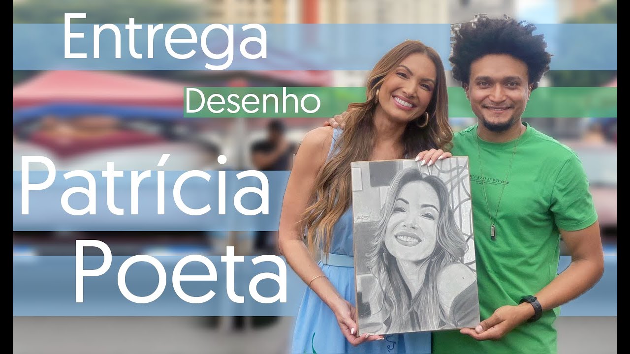 Entrega do desenho para Apresentadora Patrícia Poeta, do programa encontro da tv Globo,