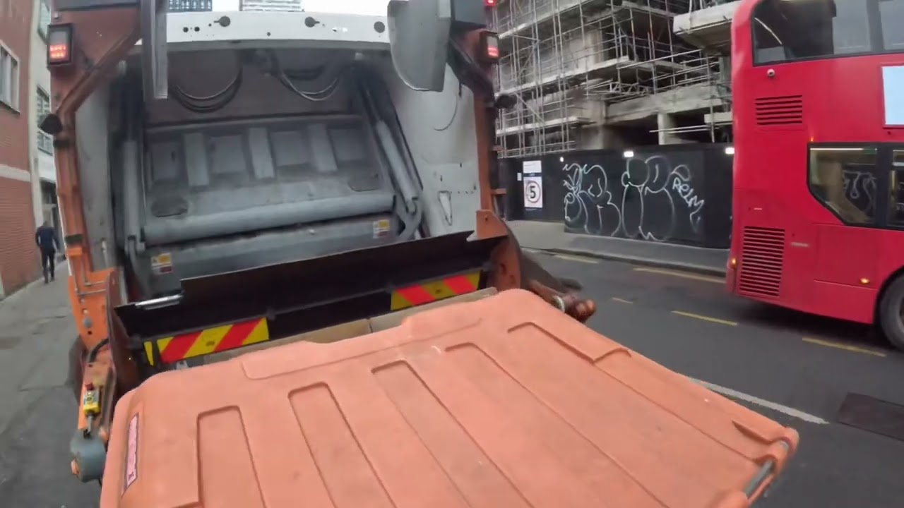 HGV driver. Day in the life of a dustcart driver in London.