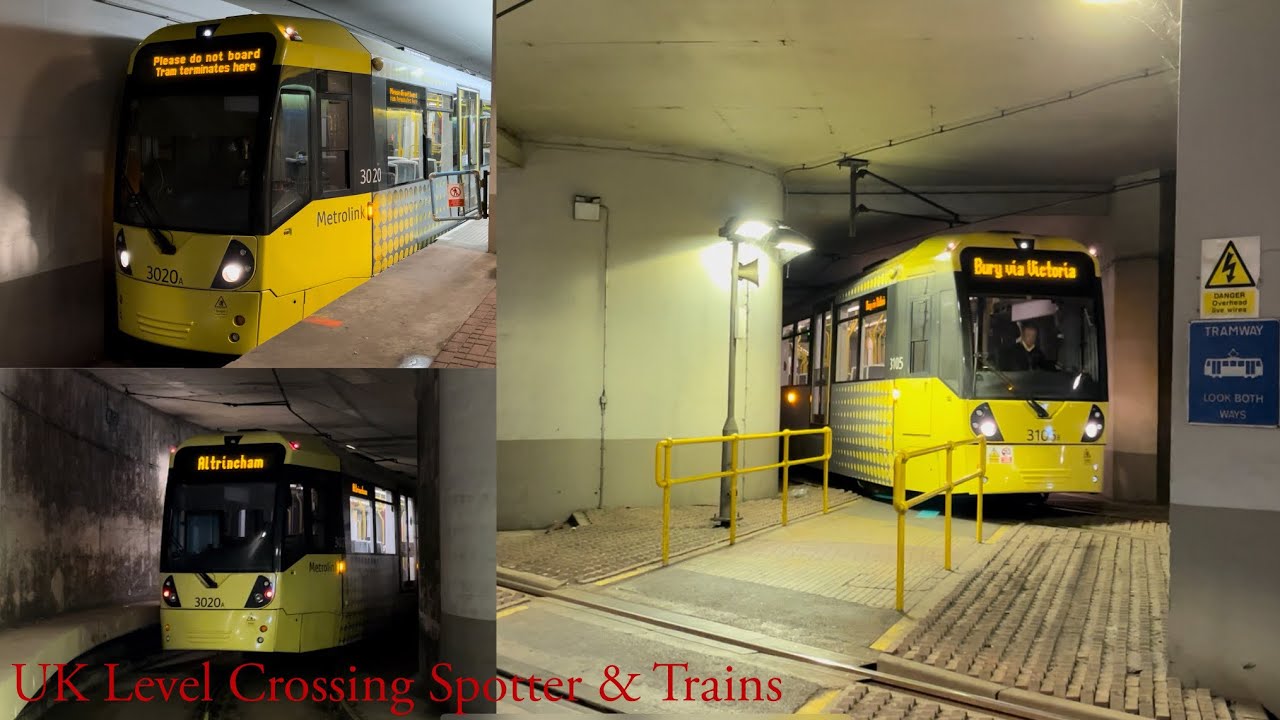 A Tram Crossing Underneath Manchester Piccadilly Railway Station, Greater Manchester