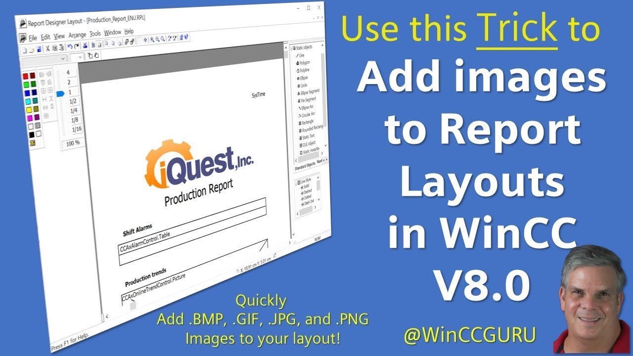 WinCC V8 Tip 10: How To Add Your Company Logo to Report Layout 🖨️