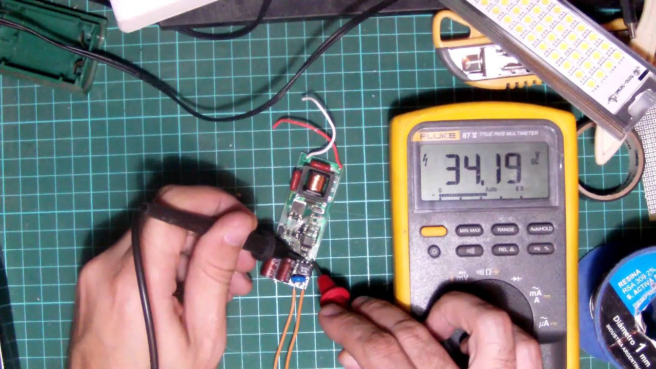 Reparando el driver de una lampara led china