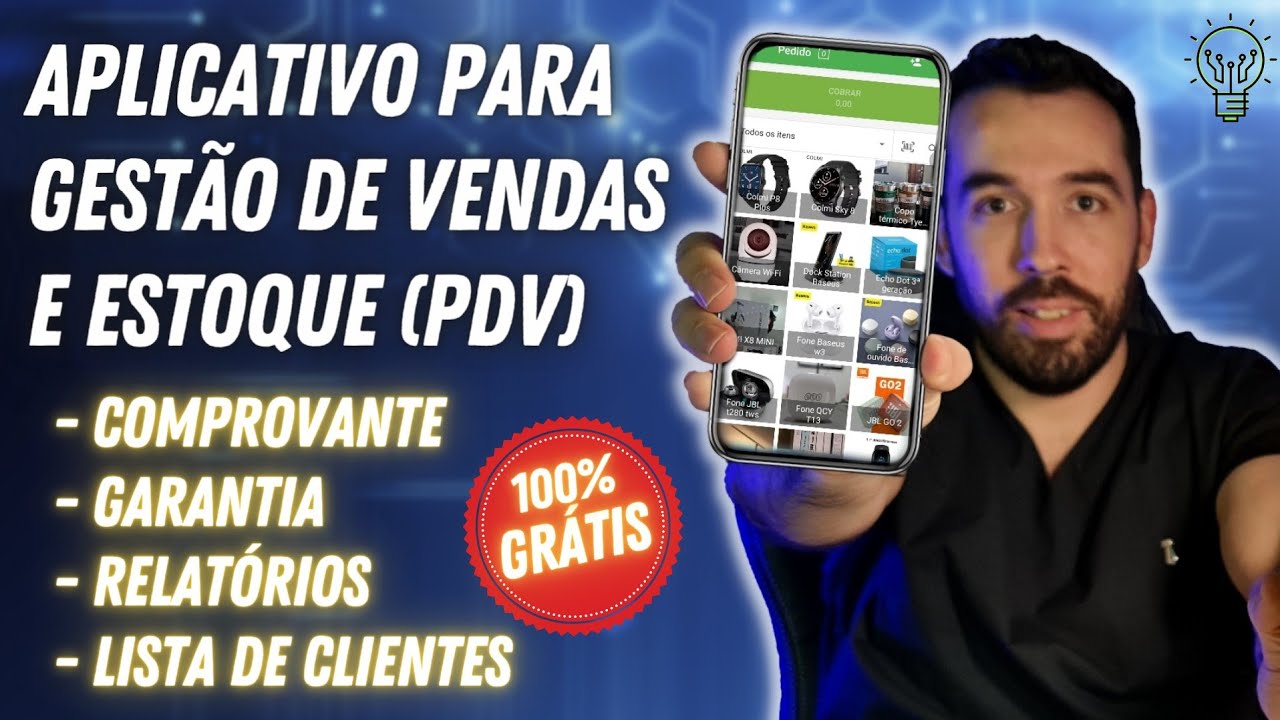 APLICATIVO de VENDAS Gratuito - Controle de vendas e estoque - Comprovante e Garantia.