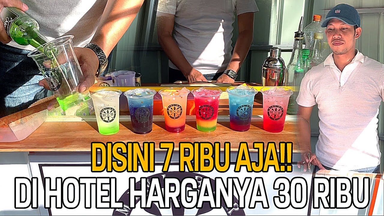 BEGINI BARTENDER TURUN GUNUNG SULAP CUMA SIRUP DAN SODA JADI MINUMAN MEWAH | INDONESIA STREET FOOD