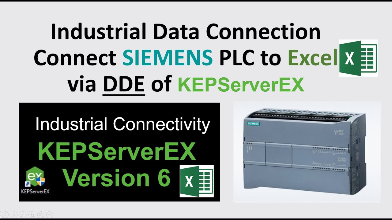 COM06. Подключение Excel к ПЛК Siemens через DDE KEPServerEX (Kepware)