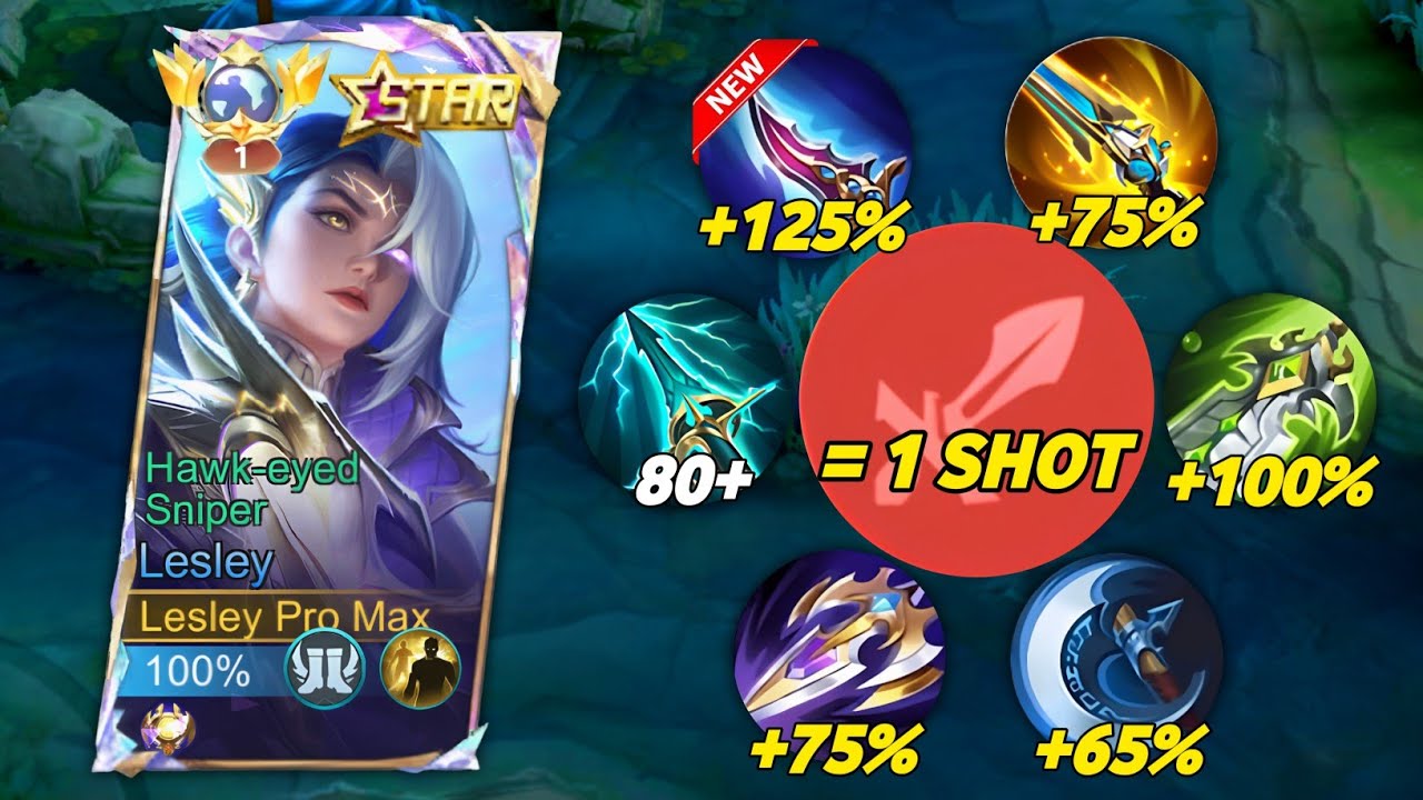TOP 1 GLOBAL LESLEY NEW META FIGHTER EMBLEM IS HERE!!🤯🔥 ( 100% ONE SHOT ) - LESLEY BEST BUILD 2026!🔥