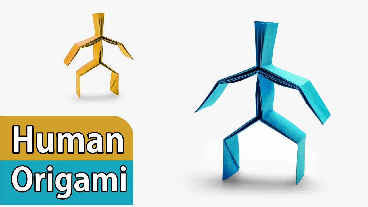 Human origami with paper ; Origami Easy